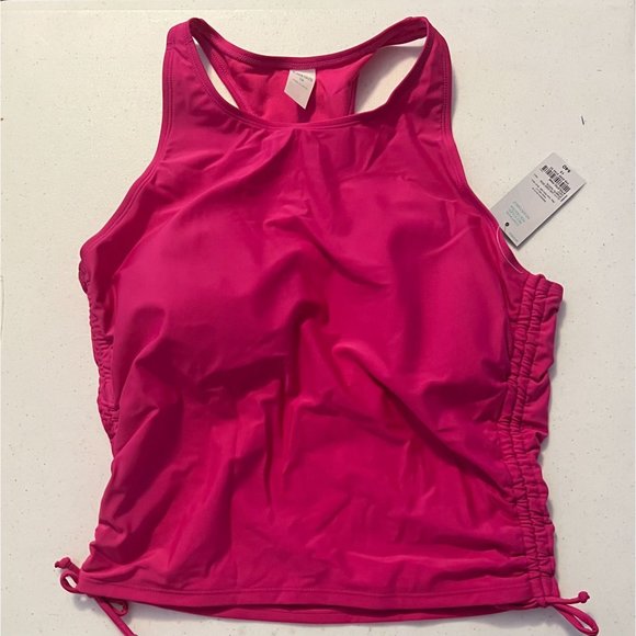 Oasis NWT Sz 1X Athletic Pink Tankini Swimsuit Top - Picture 2 of 5